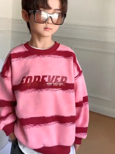 WANDER เสื้อผ้าเด็กผช เสื้อก็กเด็กโต ดีไซน์ลายทางอย่างมีสไตล์ เสื้อเชิ้ตแขนยาวสไตล์เกาหลีลำลองสำหรับเด็กผู้ชายฤดูใบไม้ร่วงใหม่สำหรับเด็กโต24812