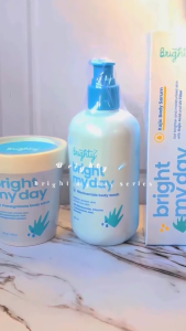 Brighty Bundle Bright My Day BMD Niacinamide Body Wash 300 ML X Bright My Day Niacinamide Body Wash 300 ML X Bright My Day Niacinamide Body Wash 60 ML sabun mandi pencerah sabun pemutih Niacinamied Vitamin C Gluthatione Allantoin mencerahkan permanen