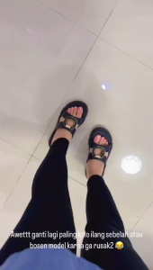 HILOS SANDAL WANITA MODEL TERBARU WEDGES 4CM MOTIF RING BAHAN EVA NYAMAN DIPAKAI AWET DAN TAHAN LAMA