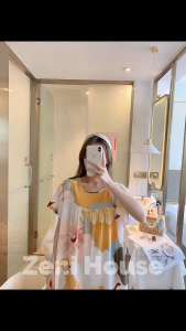 Váy lanh mặc nhàđầm suông form rộng Quảng Châu làm từ vải lanhđầm bầu mặc nhà mùa hè - zeni house