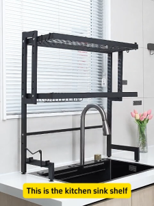 KEVE 1/2 Layer Dish Rack Over The Sink Dish Drying Rack Dishwashing Rack Dish Drainer Plates Organizer Kitchen Rack