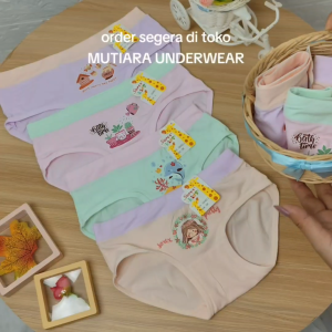 Celana Dalam Anak Perempuan Sorex NA 402-2 1 Pak Isi 3 Pcs Bahan Supersoft Size M-XL 2-11 TH