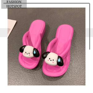 LHSunday NEW รองเท้าแตะหูหนีบส้นหนา ตกแต่งตัวการ์ตูนน้องหมา น่ารักสดใส ดีเทลแบบใหม่แบบสับ เอาใจวัยรุ่นสุดๆ มี 4 สี แมทซ์ได้ทุกโอกาส ลุคไหนใส่ก็ปัง สั่งเลยย