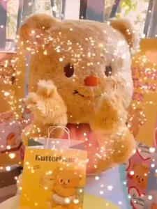 Butterbearตุ๊กตา ตุ๊กตาหมีบัตเตอร์แบร์ การเคลื่อนไหวร่วม ข้อต่อที่สามารถเคลื่อนย้ายได้ ของขวัญวันเกิด