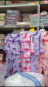 Setelan Piyama Anak Perempuan Impor Premium Bahan Spandek Impor Full Printing Tidak Luntur Kuromi Kity Mini Rabbit Duck Ukuran 3-11 Tahun