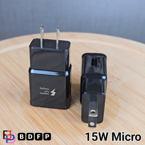หัวชาร์จ 15W Micro BDFP สำหรับ Samsung ซัมซุง ชาร์จด่วนรวดเร็ว สายชาร์จ ไมโคร 2A 1.2m หัวชาร์จ Usb-A US สีดำ