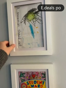 Hanging Art Portfolio for Kids: 50 Pcs Wall Art Frames & Kids Artwork Display Frames