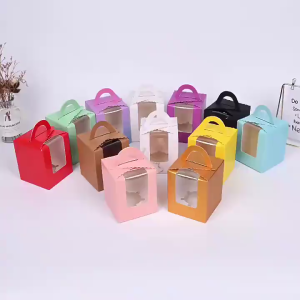 Cake Box Packaging Reusable Gift Box Transparent Candy Cookie Box 1 Piece Packaging Box