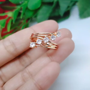 Cincin Perhiasan Aksesoris Lapis Emas Terlaris Termurah Titanium Tembaga Xuping