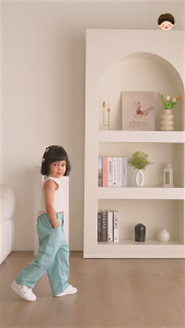 Yobebee Olive Cargo Pants Anak Perempuan Usia 4 6 7 9 Tahun Bawahan Kids Pants Katun Polos Model Casual Santai Girls Anak Cewek