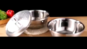 Stainless Steel Drain Basket Vegetable Cutter 3 in 1 Kitchen Multipurpose KMV trading