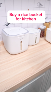 Ecoco Rice Dispenser 5KG/10KG Sealed Rice Storage Container Moisture-Proof and Insect-proof with Measuring Cup