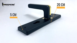 Gagang Kunci Pintu Premium / Prospero Handle Pintu Komplit Ukuran Tanggung 20cm Kotak Hitam |2033