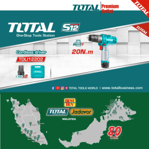 TOTAL Tools 12V 2Pcs Cordless Drill Limited Edition COMBO set [ W/ free gift ]  - TOSLI23115