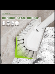 Floor Scrub Brush 180°Rotating Long Handle Grout Brush Stiff Bristle Multifunction Cleaning Brush Shower Scrubber for Bathroom Tub Tile Floor