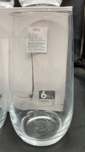 JIMS DELISOGA GLASSWARE 360ML 6 PCS #ES7002-3/ #2008 (SOLD BY 1 SET)