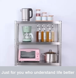 304 Stainless Steel Kitchen Storage Rack Hanging Organizer Wall Mounted Storage Spice Rack Shelf With Pegboard Organizer