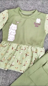 COD Baju Setelan Anak Perempuan Hornet Knits Usia 2-6 Tahun kringkel textur