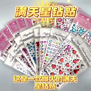 3D Love Round Shape Crystal Diamond Sticker DIY Art Craft Acrylic Rhinestones Gem Adhesive Kids Girl Birthday Party Gift