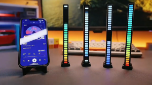 Sound Pickup Monitor Light Bar RGB Dynamic Effect Voice-Activated Music Rhythm Table Lamp