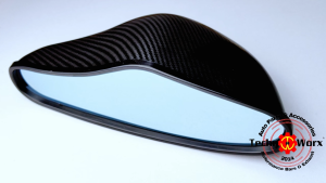 ZOOM Carbon Fiber Rear View Mirror Universal CF Blue Mirror High Quality Automotive Wide Glass
