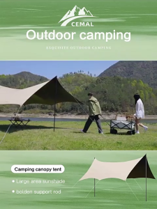 JMS 3x3 3×4.5 4.5×6 Canopy Tent Outdoor Awning Waterproof Thickened Tarp Shade Ultralight UV Protection Portable Camping Tent Beach