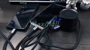 Cable Data 100W 3 In 1 MIcro USB Type-C Lighting Kabel Casan 3in1 Tipe C USB Lightning Kabel Data USB 3 in 1 Fast Charger Untuk Micro USB