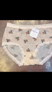 Quần lót lưới QV368 lưng cao thoáng mát hình gấu dễ thương - Dưới 60kg