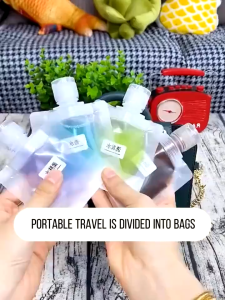 10Pcs Travel Bag 100ml Portable Categorized Cosmetic Skincare Abstergent Liquid Bag 50ml 30ml