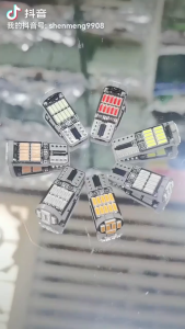 หลอดไฟ T10 LED ไฟส่องป้ายทะเบียน T10/ 26SMD มีหลายสีให้เลือก  (ราคา 1หลอด) ประหยัดไฟกว่า ไฟ LED ความสว่างสูง