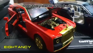 8T M929-1 Mobil Diecast Roll-Roycee Sweptail PullBack led Spot Skala 1:24 Mainan Koleksi Diecast Mobil