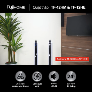 Quạt không cánh TF-12HE FUJIHOME quạt tháp trụ đứng đối lưu hẹn giờ điều khiển từ xa electric fan