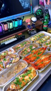 10Pcs Air Fryer Square Tinfoil Box Packing Picnic Aluminum Foil Disposable Golden Tinfoil Baking And Grilling Boxes Baking Tools