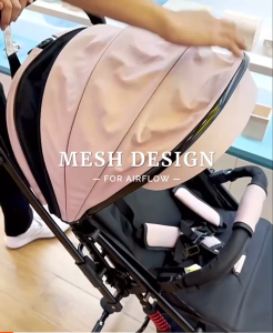 Comfort and Hugs Baby Stroller with Breathable Sun Roof Reversible Foldable Extra Storage Removable Handle Lockable Wheel