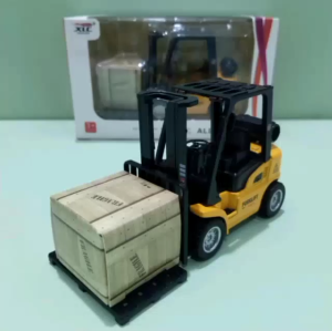 Diecast Truk Forklift Alloy - Mainan Koleksi Miniatur Forklift Mobil Truck Forklip Kontruksi Alat Berat Pallet Anak Laki Edukatif