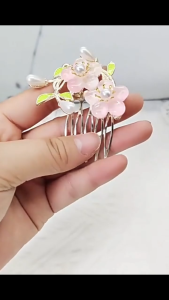 F4 Sirkam Permata Rumbai Mutiara Aksesoris Pengantin Ancient Hair Side Comb Chinese Hairpin CPAR001