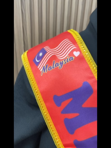 Selempang Merdeka 2024 Satin Renda New Design Malaysia