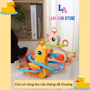 Đồ chơi vịt vàng leo thang phát nhạc cực hay  vịt vàng leo cầu trượt Lamanhstore24 vui nhộn cho bé