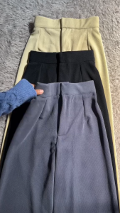 Cozie Pants JUMBO XXL RIB Knit Premium Highwaist Cullote Loose Pants Petite Friendly Celana Wanita Anti Kusut Kekinian