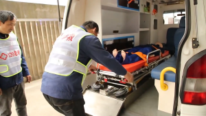 Ambulance Emergency Bed Ambulance Stretcher Patient Transport (Blue High position: 190*55*88cm Low position: 190*55*54cm) (WINGUARD)