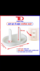 Bộ 10 Nút bịt ổ điện cao cấp chống giật chống cháy giữ an toàn cho bé 2 chânĐiện Lạnh Thuận Dung
