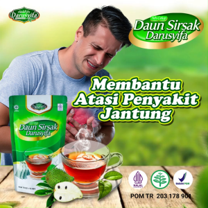 Teh Celup Daun Sirsak Darusyfia Obat Herbal Kanker Tumor Alami 100% Bpom