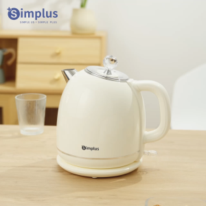 Simplus Ấm đun nước cổ điển Châu Âu Hai lớp chống bỏng Ấm đun nước gia đình dung tích 1.7L Lòng ấm bằng thép không gỉ 304 Bảo vệ tắt nguồn chống cháy- Bảo hành 1 năm 1 đổi 1