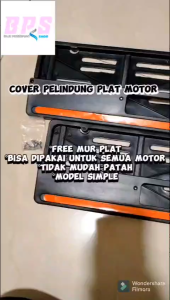 Dudukan Plat Nomor Motor Dapat 2pcs FREE Baut Plat/Cover Pelindung Plat Nomor Kendaraan Motor
