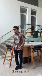 Jayabaya Batik KARIMUN JAWA Kemeja Katun Lengan Pendek