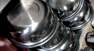 Chafing Dish Stainless Steel Round Hot Pot 3L with Fuel Alcohol Warmer for Catering Buffet
