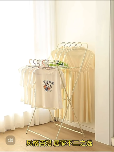 Giá phơi quần áo Hạ cánh Trang chủ Ký túc xá Có thể gập lại Quần áo Hanger Dễ dàng Nội thất Treo quần áo Cửa sổ Phòng