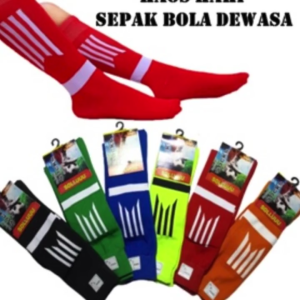 Kaos Kaki Olahraga Sepak Bola Futsal Panjang Selutut Pria Cowok Dewasa Bahan Spandek