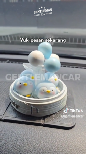 Pajangan Mobil Set Lovely Pingguin Pig Balon Hiasan Dashboard Premium