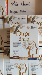 Bổ não detox brain lọ 30 viên hỗ trợ đau đầu mất ngủ hoa mắt chóng mặt mau quên hội chứng tiền đình